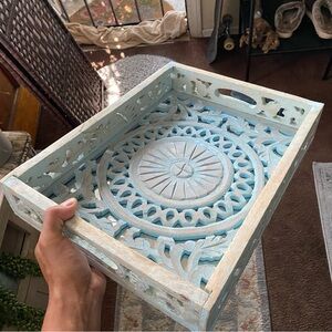 Wooden mirrored Tray India